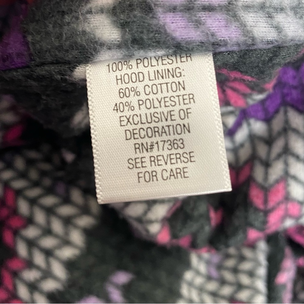 Woman's Pajama Hooded Poncho Simply Vera Wang Soft Fleece Size XL Lounge - Picture 9 of 12